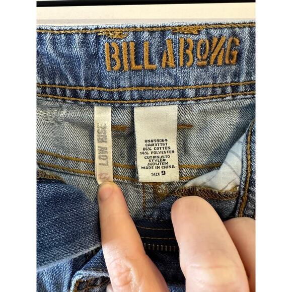 Vintage Y2K Womens Billabong Low Rise Denim Micro Mini Studded Bratz Juniors 9 - Picture 3 of 6